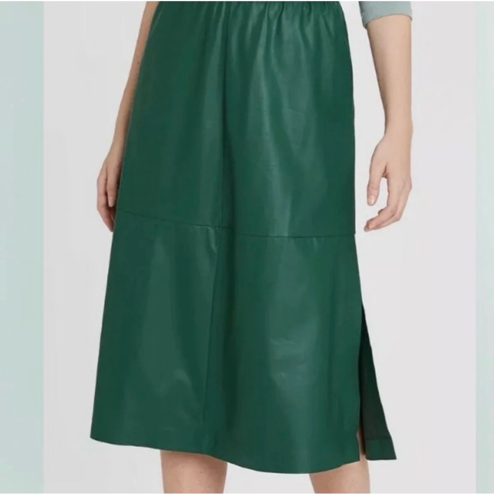 A New Day Faux Leather Skirt NWT